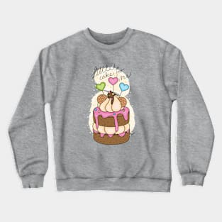 Little Cake with Hearts Crewneck Sweatshirt